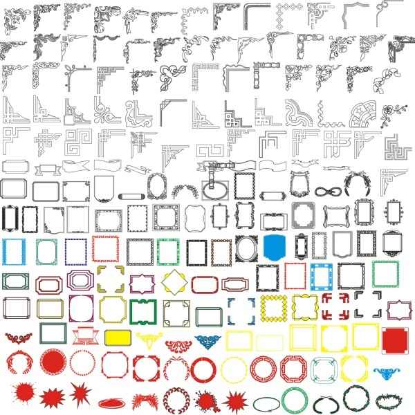 lace and border vector material