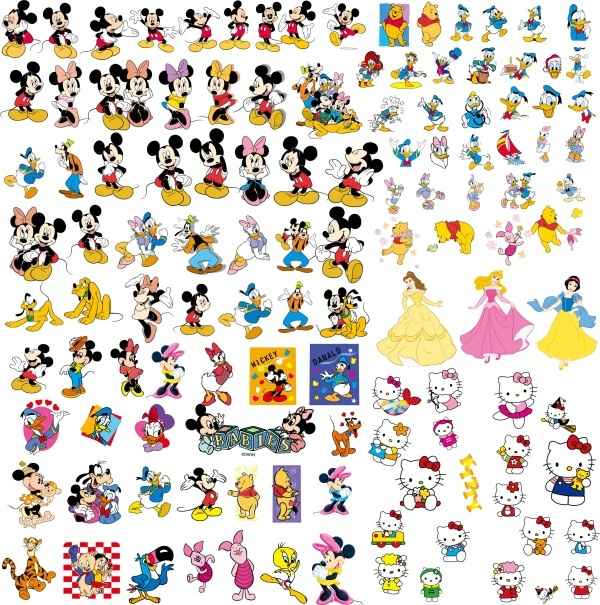 Disney Cartoon Vector material set