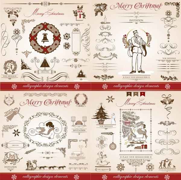 Continental Christmas decorative elements