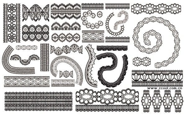 Lace lace pattern vector material -2