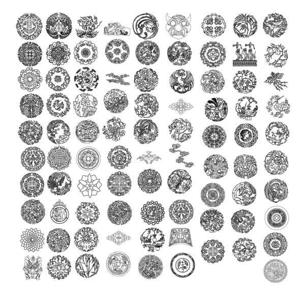Chinese traditional elements of vector material