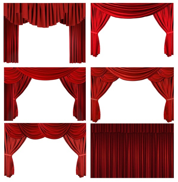 red curtain curtain HD Picture 2