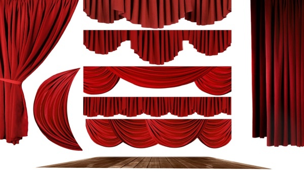 red curtain curtain HD Picture 2