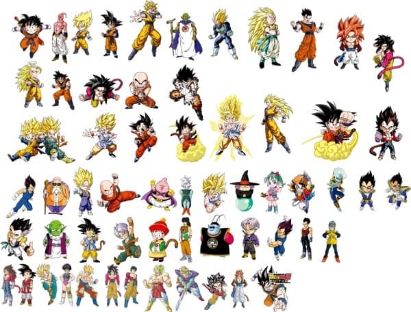 Dragon Ball characters vector