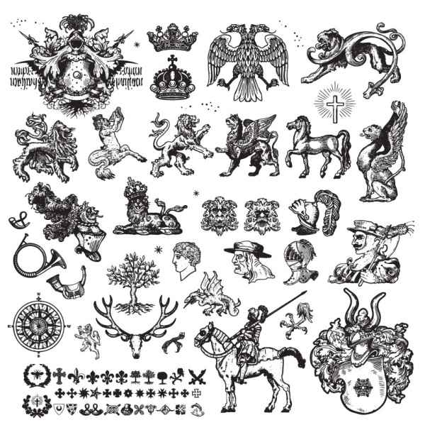 European classical totem patterns