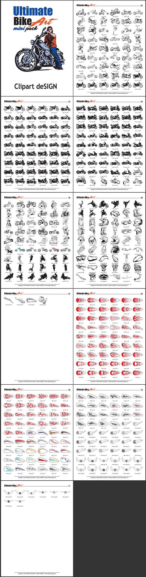 Classic motorcycle vector material Album Art