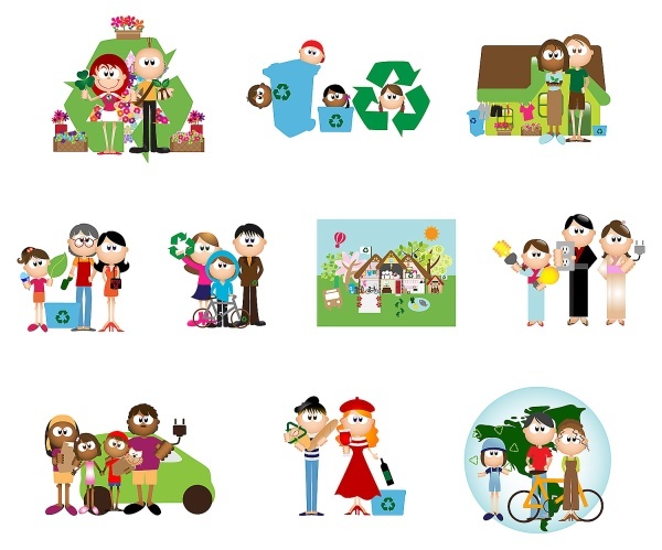 Environmental cartoon character