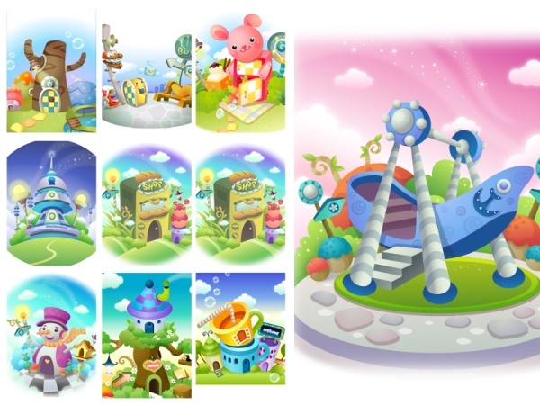 ZZVE Korea cartoon series vector material 05