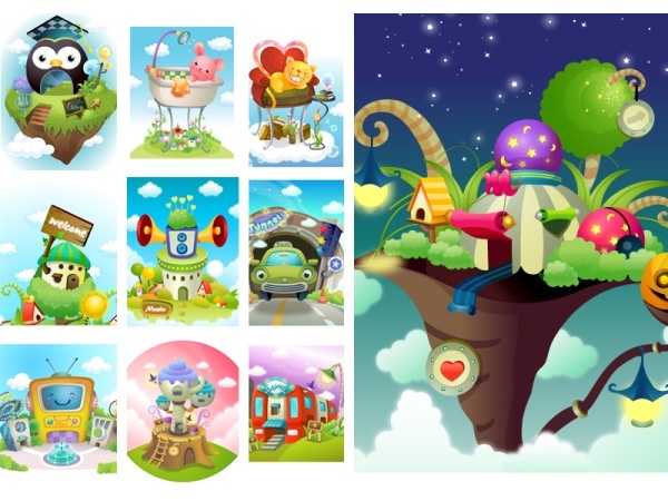 ZZVE Korea cartoon series vector material 02