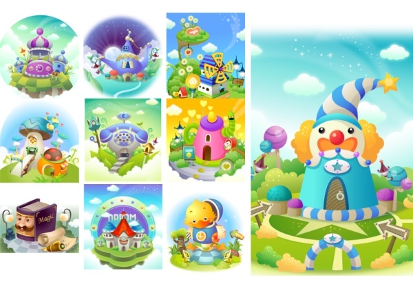 ZZVE Korea cartoon series vector material 03