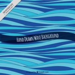 Abstract background with hand-drawn waves Vector | Premium Download