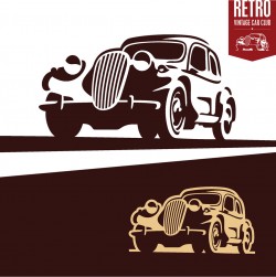 Abstract pattern of classic cars vector