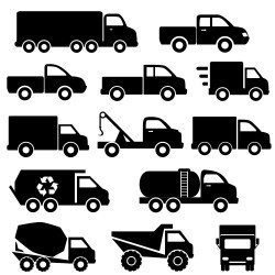 All kinds of trucks vector