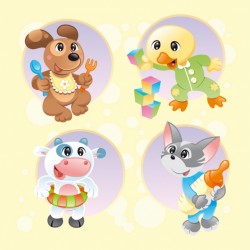 Baby animals collection Vector | Free Download