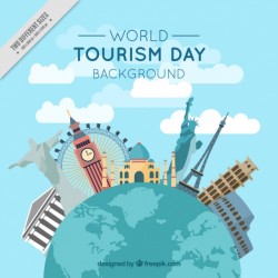 Background of world and international monuments Vector | Free Download