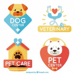 Beautiful logos for animal care Vector | Free Download