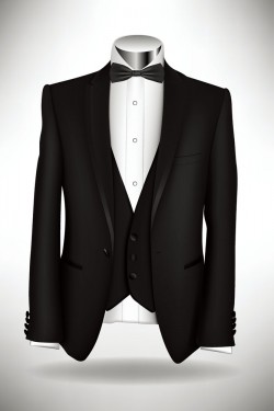 Black suits shirts vector