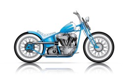 Blue Motorcycle vector