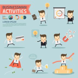 Business People Set Vector Graphics