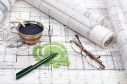 CAD drawing and glasses picture material