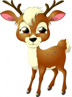 Cartoon deer illustration vector