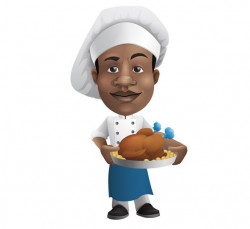 Chef Vector Character Holding a Tray – Vector Characters