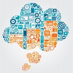 Cloud System Information icon vector