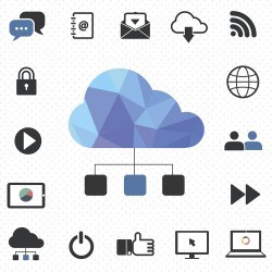 Cloud Systems and icon vector