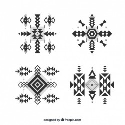 Collection of geometric ethnic forms in flat style Vector | Free Download