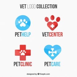Collection of vet logos Vector | Free Download