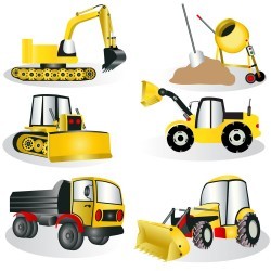 Construction machine design creative vector