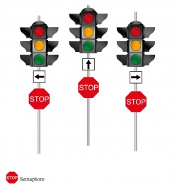 Creative direction indicator lights vector