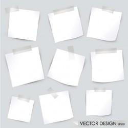 Creative paper notes vector