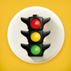 Creative traffic light icon vector
