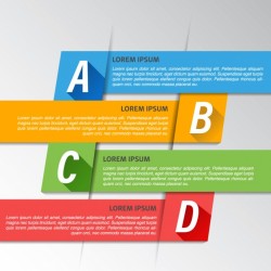 Cuatro opciones geométricas para una infografía Vector | Free Download