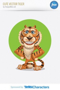 Cute Vector Tiger Character – Vector Characters