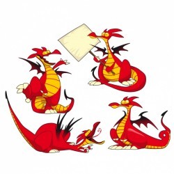 Dragon poses collection Vector | Free Download