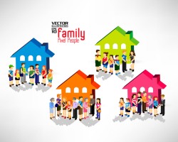 Family Cartoon character vector