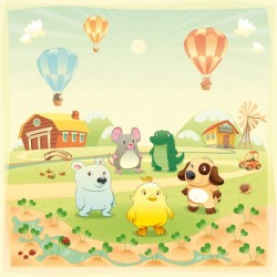 Farm background design Vector | Free Download