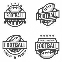 Four logos for football Vector | Free Download
