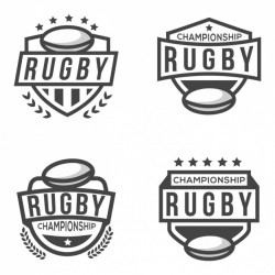 Four logos for rugby Vector | Free Download
