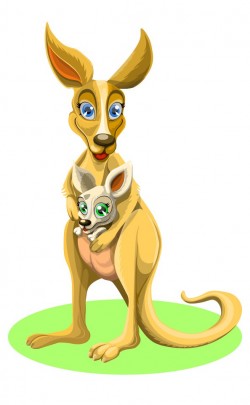 Free Cute Vector Kangaroo Character – Vector Characters