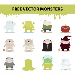 free vector monsters by harridan on DeviantArt