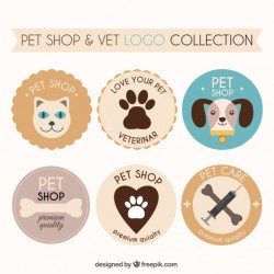 Geometric collection of logos for animal care Vector | Free Download