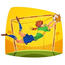 Goalie cartoon vector