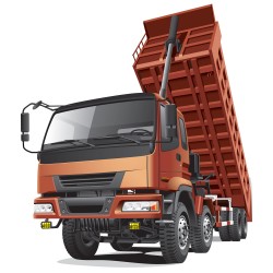 Green truck design vector