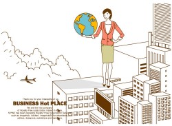 Holding Earth Business beauty vecto