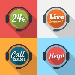 24 hours service logos collection Vector | Free Download