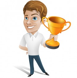 Man Vector Character Holding a Cup – Vector Characters