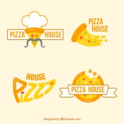 Modern pizzeria logos Vector | Free Download